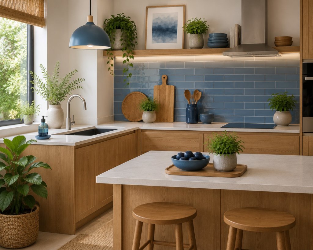 cocina feng shui azul