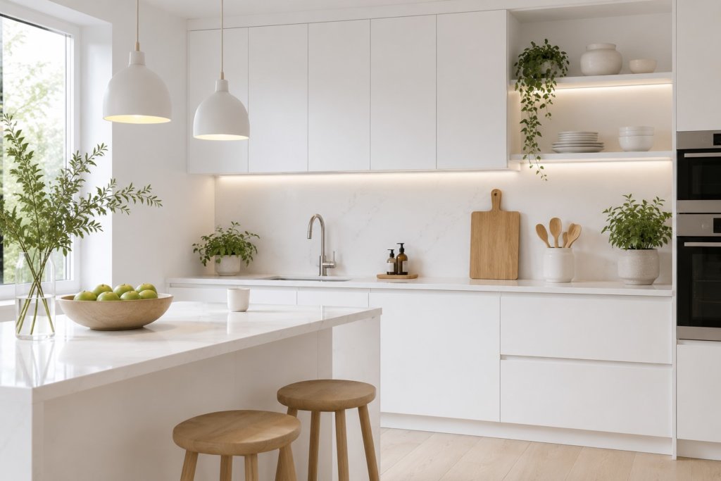 cocina feng shui blanca