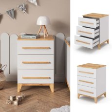 aparador infantil dormitorio, mueble organizador infantil, aparador blanco roble, almacenamiento dormitorio niños, muebles infantiles, organizador juguetes