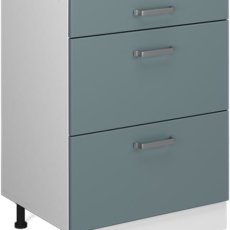 mueble de cocina bajo 60 cm con tres cajones
