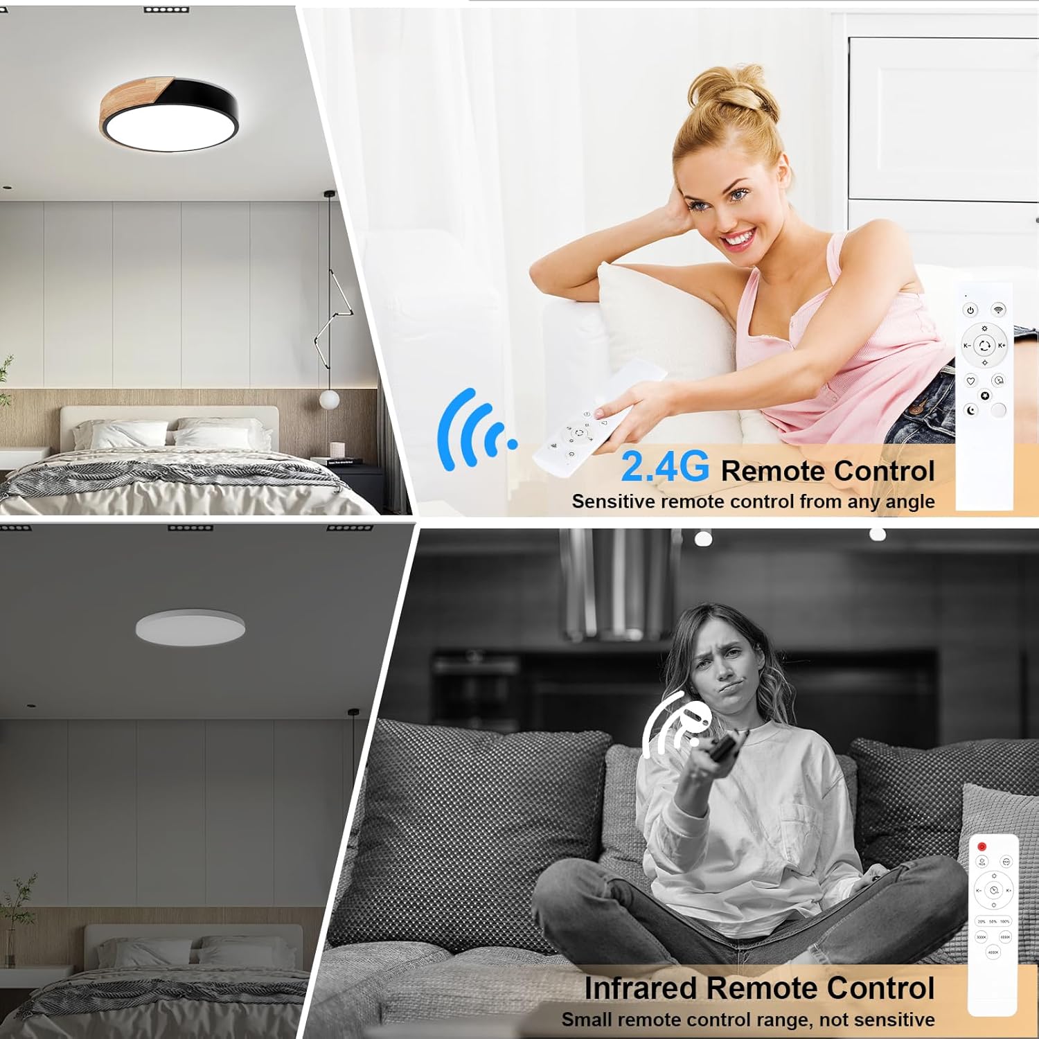 plafón led madera cocina regulable con mando