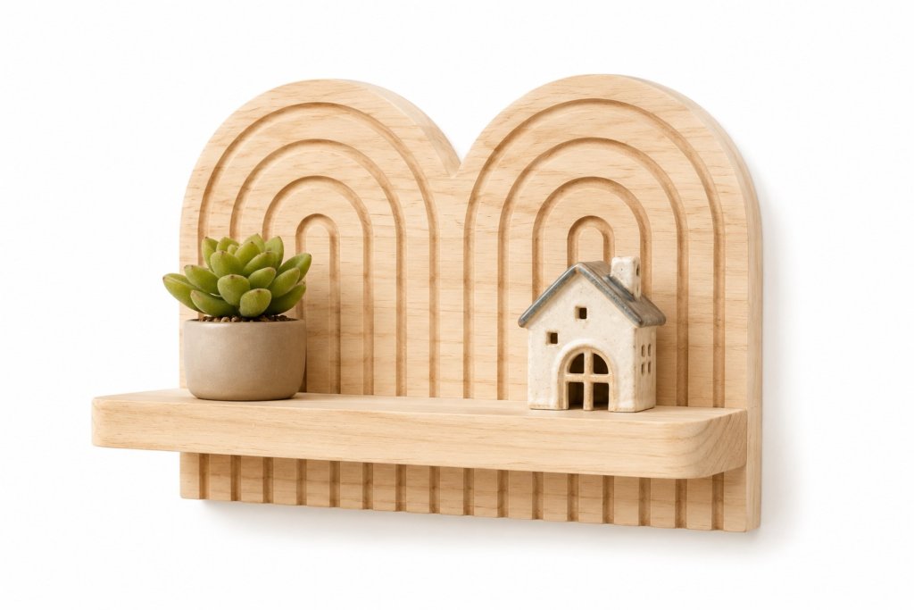 Estantería arcoíris de madera para decoración infantil Feng Shui