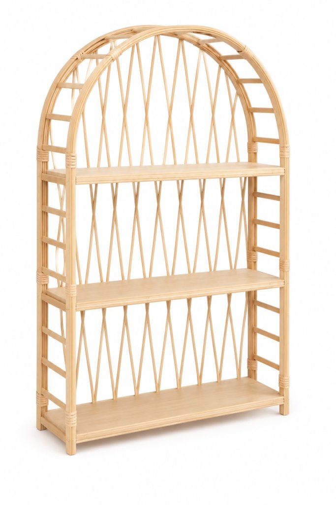 Estantería de ratán natural para dormitorio infantil Feng Shui