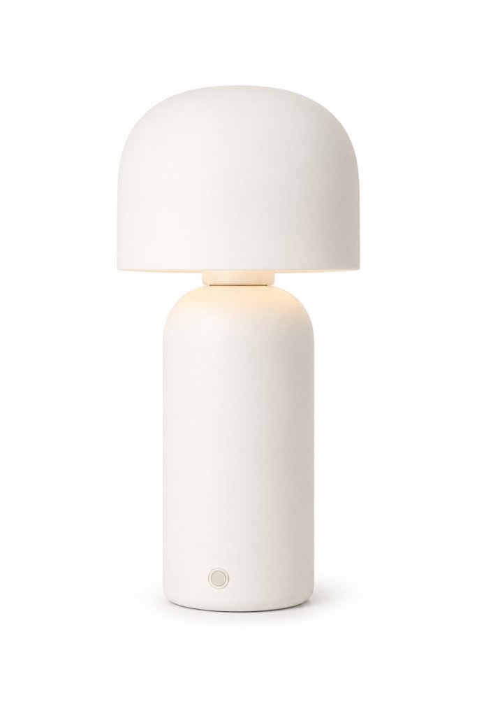 Lámpara de mesa nórdica blanca para dormitorio infantil Feng Shui