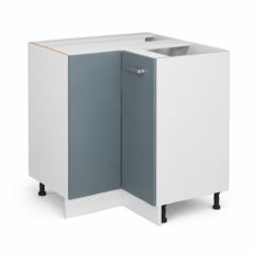 Armario de Esquina Cocina Gris Azulado Blanco R-Line — Vicco