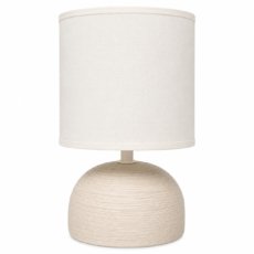 Lámpara de Mesa Cerámica Redonda Crema — Aigostar 196981