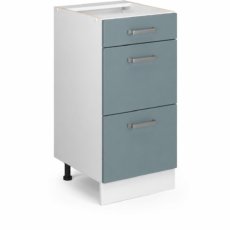 Mueble Bajo Cocina con Cajones 40cm Gris Azulado — Vicco R-Line